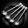 Cuchara redonda con forma de oso de acero inoxidable 304, versión engrosada, cuchara de sopa para el hogar con bordes redondeados, cuchara para comer para niños con mango largo