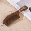 Peine de Sándalo Oro Negro, Peine de Luna, Peine de Madera Tallada Pintado en Oro, Peine de Masaje para el Hogar, Peine de Madera para Caja de Regalo del Día de la Madre