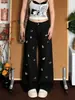 Ropa de mujer talla grande estilo coreano perezoso bordado de cachorro lindo jeans para mujer novedad de principios de otoño pantalones de pierna ancha de nicho
