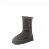 Botas de Neve Cinzas para Mulheres, Cano Longo, Novo Estilo Inverno 2025, Sola Grossa, Pequenas, Que Aumentam a Altura, Forradas com Lã, Espessas, Quentes, Sapatos de Algodão