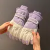 Luvas de Esqui de Inverno para Mulheres e Homens, Forradas com Fleece, Algodão Espessado, Quentes, Adequadas para Ciclismo, Veículos Elétricos, à Prova de Frio, Impermeáveis, para Exterior, com Tela Sensível ao Toque