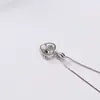 Beixi Joyería de Plata Plata de Ley S925 Corazón Inteligente que Late Corazón Destello Diamante Collar Simple Accesible Lujo Cadena Clavicular para Mujeres