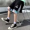Shorts abotonados de calle para hombre, tendencia de verano ins, shorts casuales de talla grande, shorts de baloncesto holgados para usar al aire libre