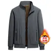 Abrigo Ejecutivo de Algodón Talla Grande M-XL Transfronterizo para Hombre, Chaqueta para Hombres de Mediana Edad y Mayores, Abrigo de Hombre con Forro Polar, Algodón, Engrosado, Cálido, Cuello Alto
