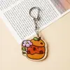 Chaveiro Pingente Capivara de Acrílico Desenho Animado Acessório Decorativo Brinquedo de Presente Presente Corporativo