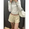 Shorts Casuais de Dormir Soltos de Alta Qualidade com Cordão para Mulheres, Novos Shorts de Casa de Verão que Podem Ser Usados Fora