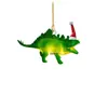 2023 Nuevo Colgante de Navidad Plano de Acrílico de Dinosaurio Decoración de Coche Regalo Adorno Colgante de Figura de Dinosaurio Navideño