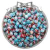 Cuentas de porcelana con halo de vidrio de 8 mm, cuentas redondas, pulsera de cuentas hecha a mano para bricolaje, collar, cuentas sueltas, accesorios de joyería, venta al por mayor