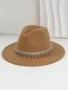 Sombrero de copa estilo británico para hombre y mujer, Moda francesa, Sombrero de jazz, Accesorios, Estilo borla, Gema, Pedrería, Adecuado para fiesta de fogata