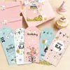 Cartões de aniversário personalizados, cartões postais manuscritos de alta qualidade, buquês de presente, cartões pequenos, cartões dobráveis e conjuntos de envelopes