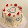 Pastel de estilo coreano de celebridades de Internet, decoración decorativa, creativa, tridimensional, fruta, cereza, forma de cereza, vela, complemento de cumpleaños