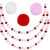 Adornos colgantes de bola de pelo de Navidad de color macarrón para habitación de niños, habitación de niñas, vestido suave de estilo nórdico para el hogar.