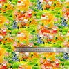 Tecido Popeline de Sarja de Algodão Estampado Digital Estilo Coreano de Desenho Animado Estilo Fresco Roupa Feminina Roupa Infantil Tecido para Bolsa