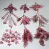 Flores Artificiales Rojas para Boda Cuidadosamente Seleccionadas, Flores Falsas de Gama Alta Color Rojo Vino Tinto, Flores Decorativas Chinas Nuevas para el Hogar