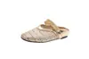 Sandalias Mary Jane redondas de tejido hueco estilo francés para mujer, para uso exterior en verano, nuevo modelo 2026, con aumento interno de altura, adecuadas para combinar con faldas
