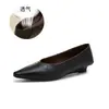 Sapatos Mary Jane Bico Fino para Mulheres 2026 Outono Novo Vintage Baixos de Calçar Moda Casual Sapatos Femininos