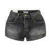 Shorts de Mezclilla Desgastados Estilo Retro Americano Verano Nuevo Cintura Baja Realzan Cadera Adelgazantes Bodycon Ajustados Mini Hot Pants