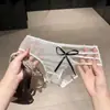Romântico ao Entardecer~ Calcinhas de Renda Sexy para Mulheres, Cintura Baixa, Puro Desejo, Tiras Finas, Respirável, Forro de Algodão Puro para Meninas