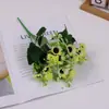 Buquê de Margaridas Artificiais Estilo Coreano para Sala de Estar Decoração de Mesa de Jantar em Casa Ornaments Arranjo de Flores Artificiais Conjunto de Flores de Seda Arte Floral
