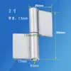 Bisagras de Acero Inoxidable Bisagras Tipo Bandera 2 Pulgadas Engrosadas 304 Sin Agujeros Desmontables Bisagras Soldadas Accesorios para Puertas Industriales Cadena
