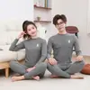 Ropa interior térmica para niños, Tops y pantalones térmicos de cachemir y seda para niñas, Conjuntos de pijama para niños mayores y adolescentes