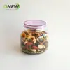 Frasco de plástico de barriga grande de 580 ml snacks de frijol disueltos bola de espino frasco sellado frasco de comida botella de plástico transparente para mascotas