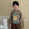 Sudadera de Felpa para Niños Niños Otoño e Invierno Cuello Alto Medio Nueva Ropa de Invierno Niñas Engrosada Holgada Top de Felpa para Bebé