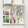 Organizador de Almacenamiento de Pomadas Colgante para el Hogar - Gancho de Almacenamiento con Riel Deslizante para Pomadas para Puerta de Gabinete, No Requiere Taladro, Almacenamiento Conveniente