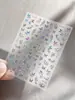 Coleção de Adesivos para Unhas Borboleta: Novos Adesivos de Unha Adesivos de Borboleta Branca Finos Flexíveis com Relevo de Fada Tendência Venda por Atacado