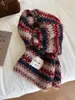 Bufanda Fair Isle Moderna para Mujer, Estilo Coreano, Tejido de Rayas Bloques de Color, Engrosada para Otoño e Invierno, Calentador de Cuello a Prueba de Frío y Cálido