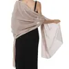 Lenço de Chiffon Macio Transfronteiriço e Vestido de Noite Xale de Casamento Lenço de Noiva Lenço de Seda Feminino Lenço Protetor Solar de Viagem