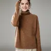 Invierno 2026 Nuevo Top de Cachemira Grueso de Cuello Alto de Manga Larga para Mujer Cálido Tejido de Punto Floral de Cachemira