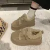 Zapatos de Hebilla con Suela Gruesa para Mujer 2026 Nuevos Otoño/Invierno Zapatos de Pan con Felpa Adicional Zapatos de Algodón con Piel para Exteriores Botas de Nieve Cálidas