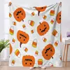 Amazon Home Manta de Calabaza Murciélago para Halloween Manta para Sofá de Oficina Cubierta de Aire Acondicionado Manta de Franela para Otoño e Invierno