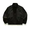Yidao Vintage 2026 Primavera Nuevo Tendencia Retro Japonesa Bolsillo Grande Ropa de Trabajo Cuello Alto Chaqueta Abrigo para Hombre