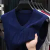 Novo colete cardigã de malha masculino para outono, colete de malha quente e slim fit, disponível para dropshipping 420