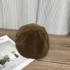 Boina de Alta Calidad Estilo Melard Gorra Retro para Cabeza Grande Adelantada para Mujer Otoño e Invierno Gorra Pico Estilo Japonés de Gamuza