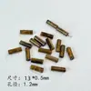 [Coleção de Pedras Olho de Tigre] Novo Estilo Chinês Outono/Inverno Contas Maillard Espaçadores Tubo Redondo Contas Quadradas Longas Acessórios DIY Material