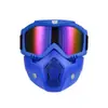 Óculos de Proteção para Moto com Máscara Facial Removível, à Prova de Vento, Anti-respingo, com Proteção UV400 para Ciclismo Off-road
