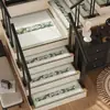 Alfombrilla retro de lujo ligero para peldaños de escalera, absorbente de agua, secado rápido, alfombrilla suave de tierra de diatomeas antideslizante, adecuada para dúplex y madera maciza, alfombrilla para escaleras resistente a la suciedad