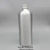 Nova tampa de alumínio de 10ml a 1000ml revestida com rosca frasco de alumínio prateado emulsão óleo essencial água de rosas pura dividida selada latas de alumínio