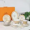 Ventas Directas Transfronterizas Serie de Productos Carruaje Dorado Aijia Vajilla de Porcelana Fina Juego de Café Taza Estilo Europeo Lujo Ligero
