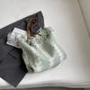 Bolso elegante tipo cubo con volantes para mujer, novedad de verano 2023, elegante bolso de hombro para ir al trabajo, bolso de mano de gran capacidad