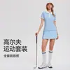 Polo Esportivo com Gola Lapela Manga Curta Feminino para Uso Externo Golfe Tênis Camiseta Manga Curta Color Block Rápida Secagem Top para Trabalho