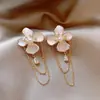 Brincos Europeus com Flores, Strass, Pérolas e Franjas Exquisitos Elegantes com Temperamento Brincos de Tarraxa Acessórios de Brincos Versáteis de Alta Qualidade para Mulheres