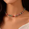 Collar de Cuentas de Vidrio de Colores Navideños Santa Claus, Set de Dos Piezas, Collar Navideño de Perlas de Imitación, Moda Transfronteriza Europea y Americana