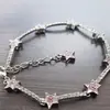 Pulseira interestelar Panjia Tianzhi nova liga estrela de cinco pontas pulseira cravejada com diamante pulseira joias em estoque atacado