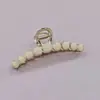 Pinza para el Cabello de Metal para Mujer, Pinza Tiburón de Lujo de Alta Gama, Pasador para Peinados Recogidos, Accesorio para el Cabello con Perlas para la Parte Trasera de la Cabeza
