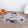 Tampa de Wok de Aço Inoxidável Espessa Tampa de Tambor Aprofundada Tampa Plana Doméstica 32cm-100cm com Tampa Magnética para Saltear com Tampa Magnética para Wok