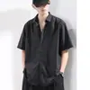 Camisa de manga corta para hombre con efecto refrescante, talla grande de verano 2026, camisa casual de alta gama, top moderno de corte holgado